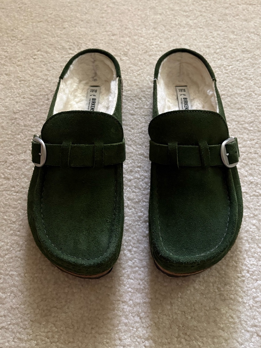 Birkenstock Women’s Sherpa Lined Suede Buckley Clog. Size 39. - Picture 6 of 13